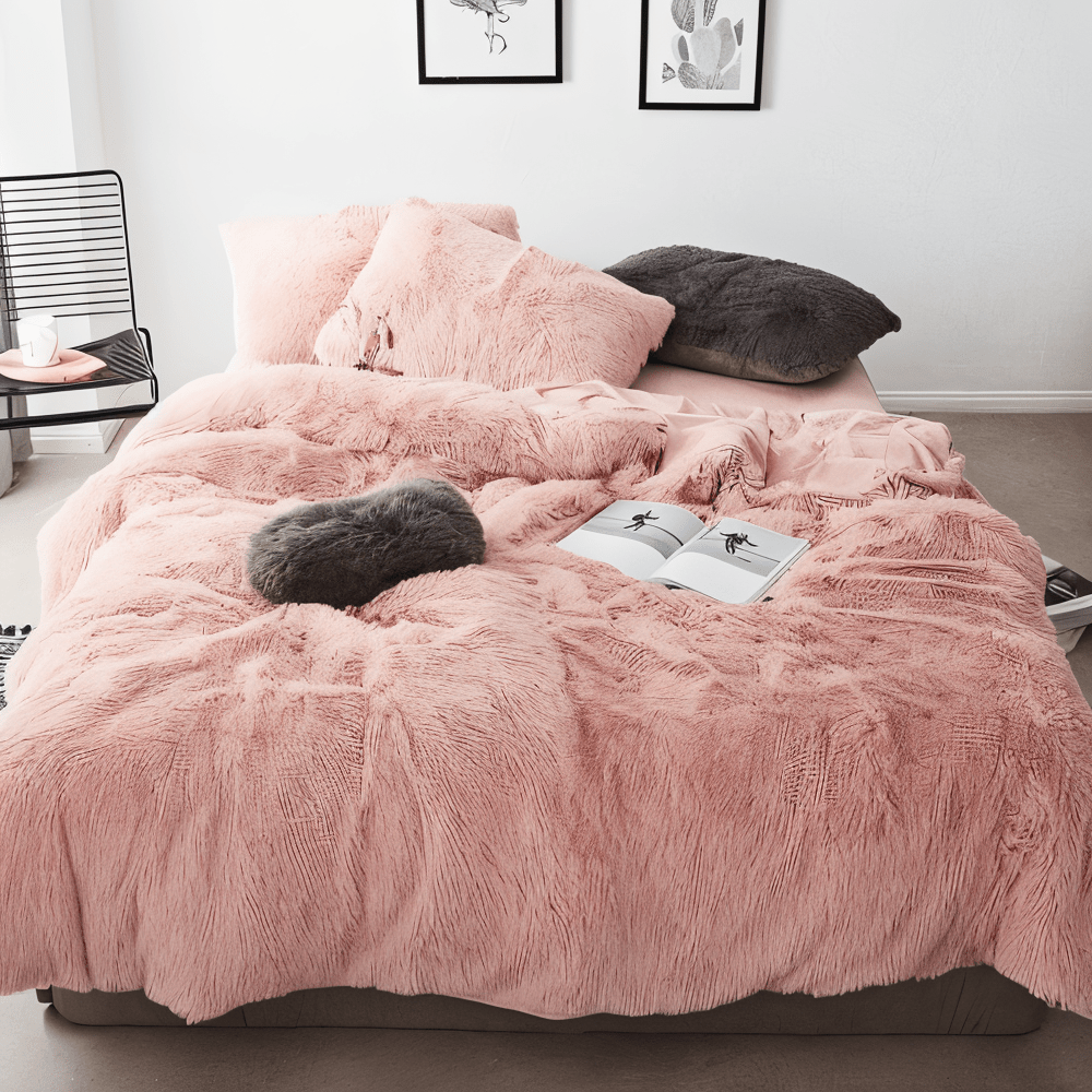 Fluffurest – Plüsch Fleece Bettwäsche Satz