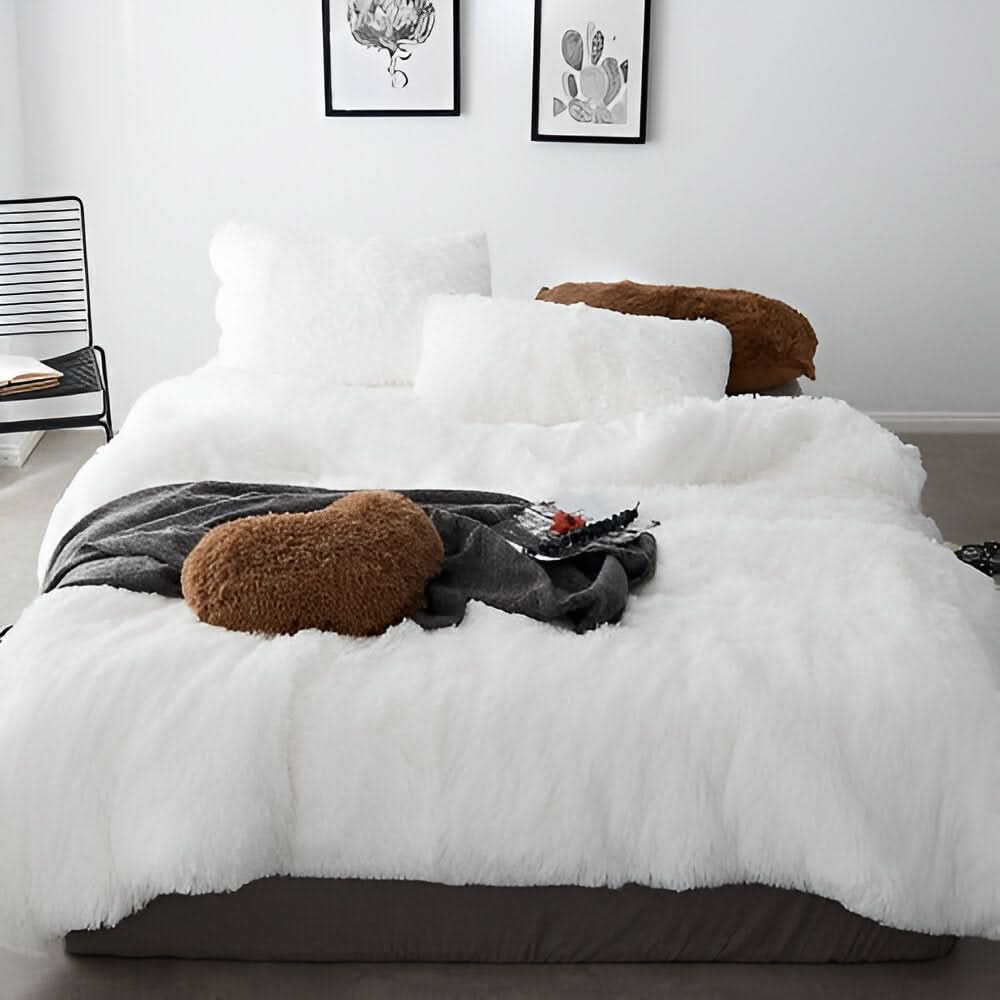 Fluffurest – Plüsch Fleece Bettwäsche Satz