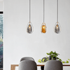 Dolores Minimalistische Hängelampe Bernsteingrauer Glasschirm Moderne Wohnräume