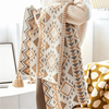 VIVIDLOOM – Geometrische Boho-Stil Fleece-Decke