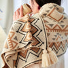 VIVIDLOOM – Geometrische Boho-Stil Fleece-Decke