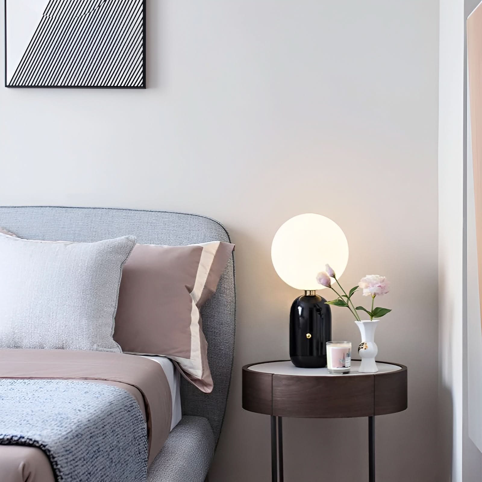 Isadora Glaskugel Lampe Mit Dimmfunktion Und Sanftem Warmweißem Licht Für Lesen Und Arbeiten