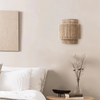 Helena Bohemische Wandleuchte Mit Rattan-Lampenschirm Und Hanfseil-Details