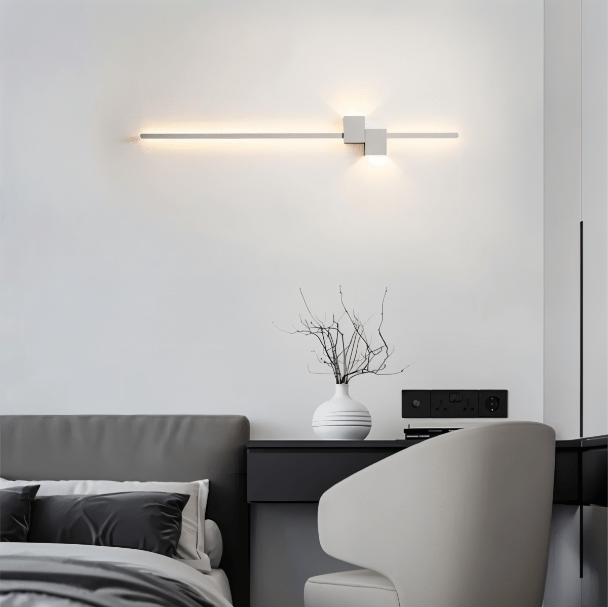 Emery Wandleuchte Schwarz LED Energiesparende Moderne Industriestil