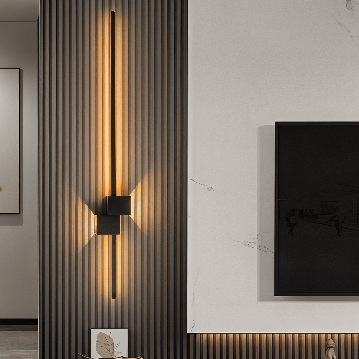 Emery Wandleuchte Schwarz LED Energiesparende Moderne Industriestil