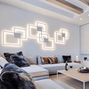 FLEUR Moderne Energieeffiziente LED-Wandleuchte Quadratisch Metall-Finish Raumakzent Beleuchtung