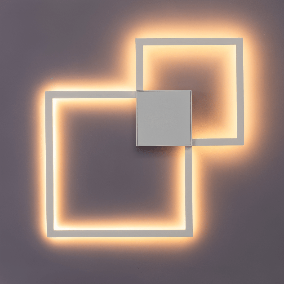 FLEUR Moderne Energieeffiziente LED-Wandleuchte Quadratisch Metall-Finish Raumakzent Beleuchtung