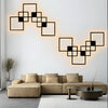 FLEUR Moderne Energieeffiziente LED-Wandleuchte Quadratisch Metall-Finish Raumakzent Beleuchtung