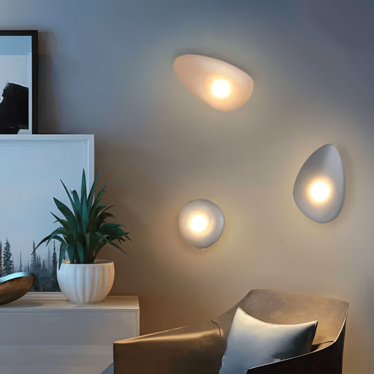 JANA Kieselglas-Wandleuchte Mit Warmem Diffuses Licht Für Modernes Ambiente