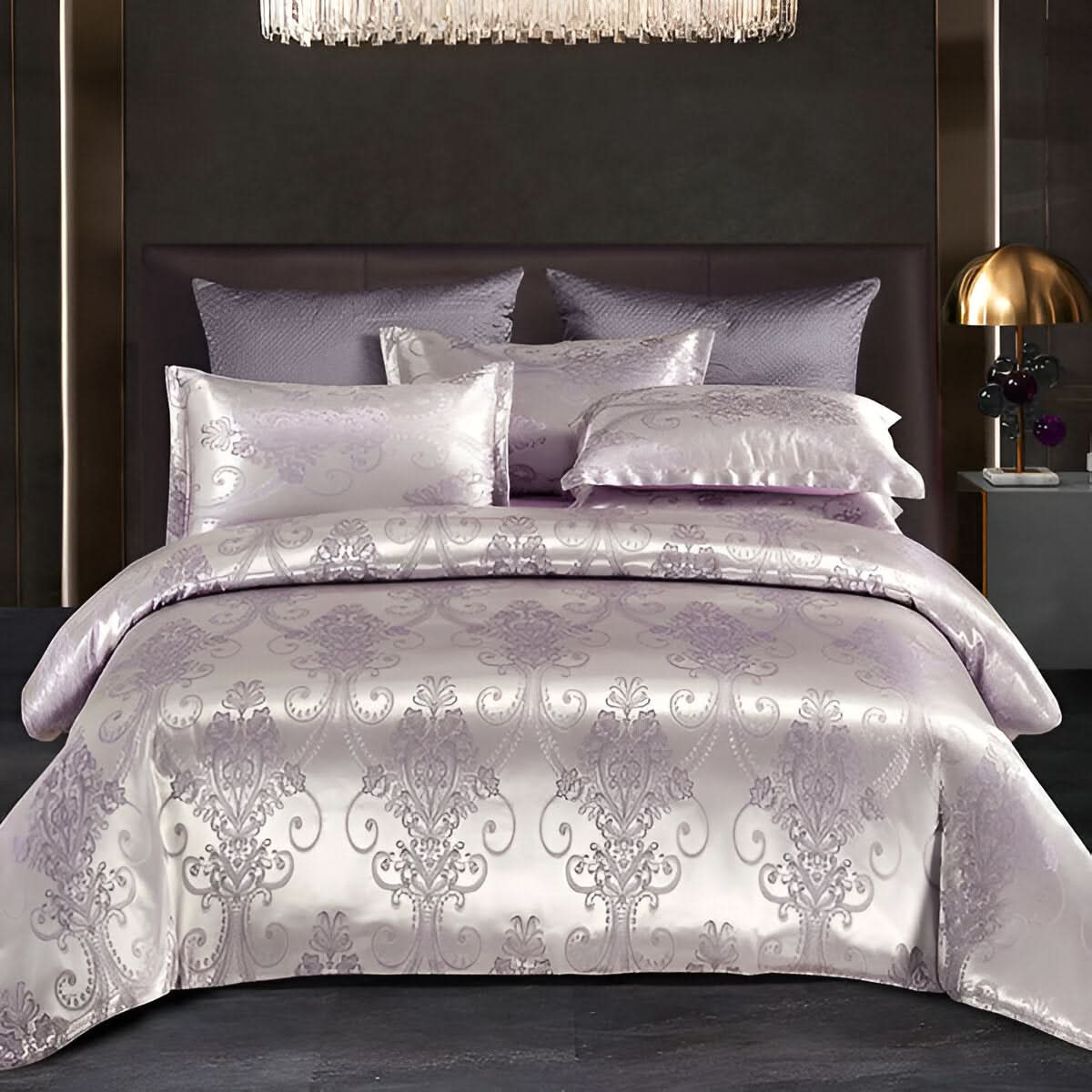 SILKLOFT – Elegantes Satin Jacquard Bettwäsche Satz