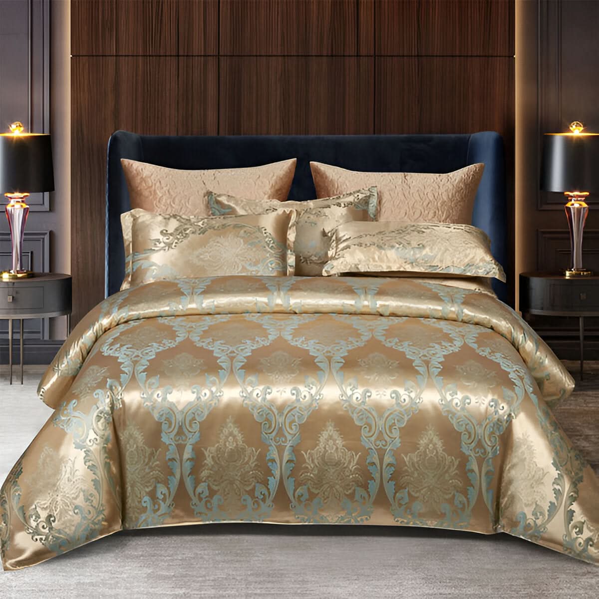 SILKLOFT – Elegantes Satin Jacquard Bettwäsche Satz