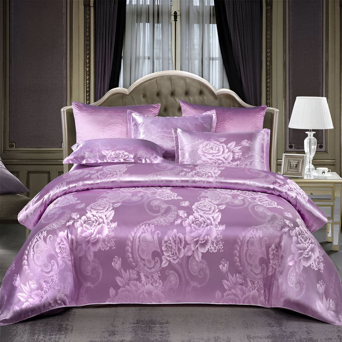 SILKLOFT – Elegantes Satin Jacquard Bettwäsche Satz
