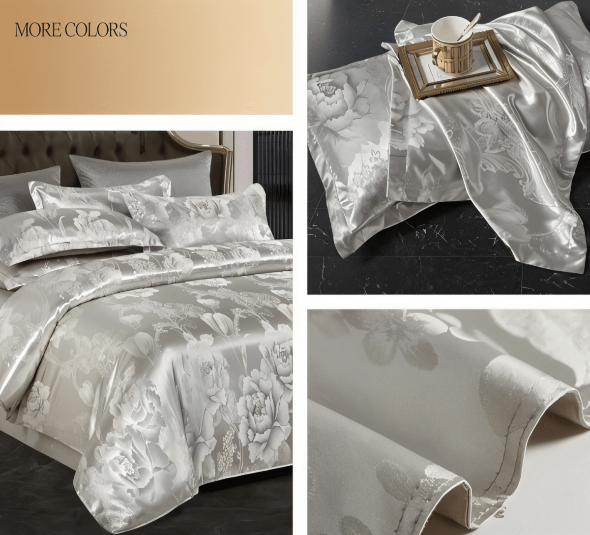 SILKLOFT – Elegantes Satin Jacquard Bettwäsche Satz