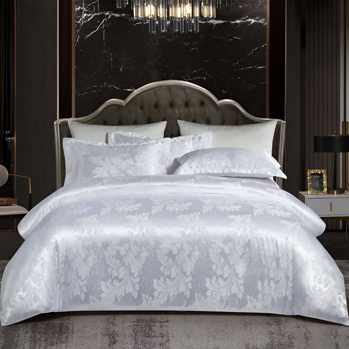 SILKLOFT – Elegantes Satin Jacquard Bettwäsche Satz