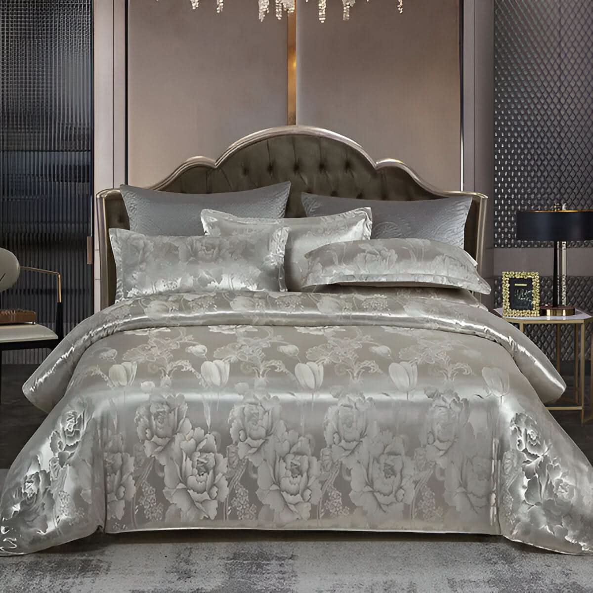 SILKLOFT – Elegantes Satin Jacquard Bettwäsche Satz