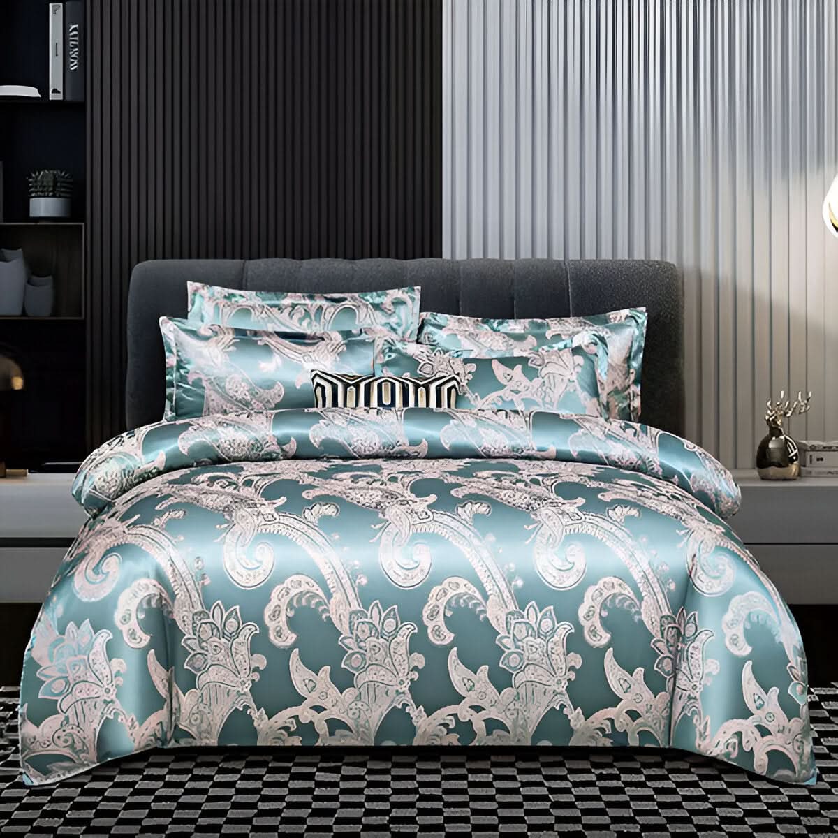 SILKLOFT – Elegantes Satin Jacquard Bettwäsche Satz
