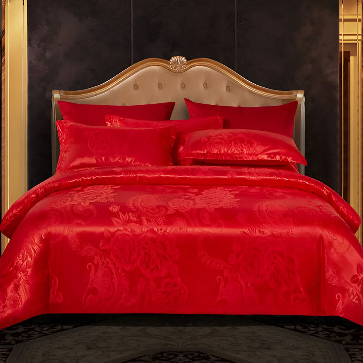 SILKLOFT – Elegantes Satin Jacquard Bettwäsche Satz