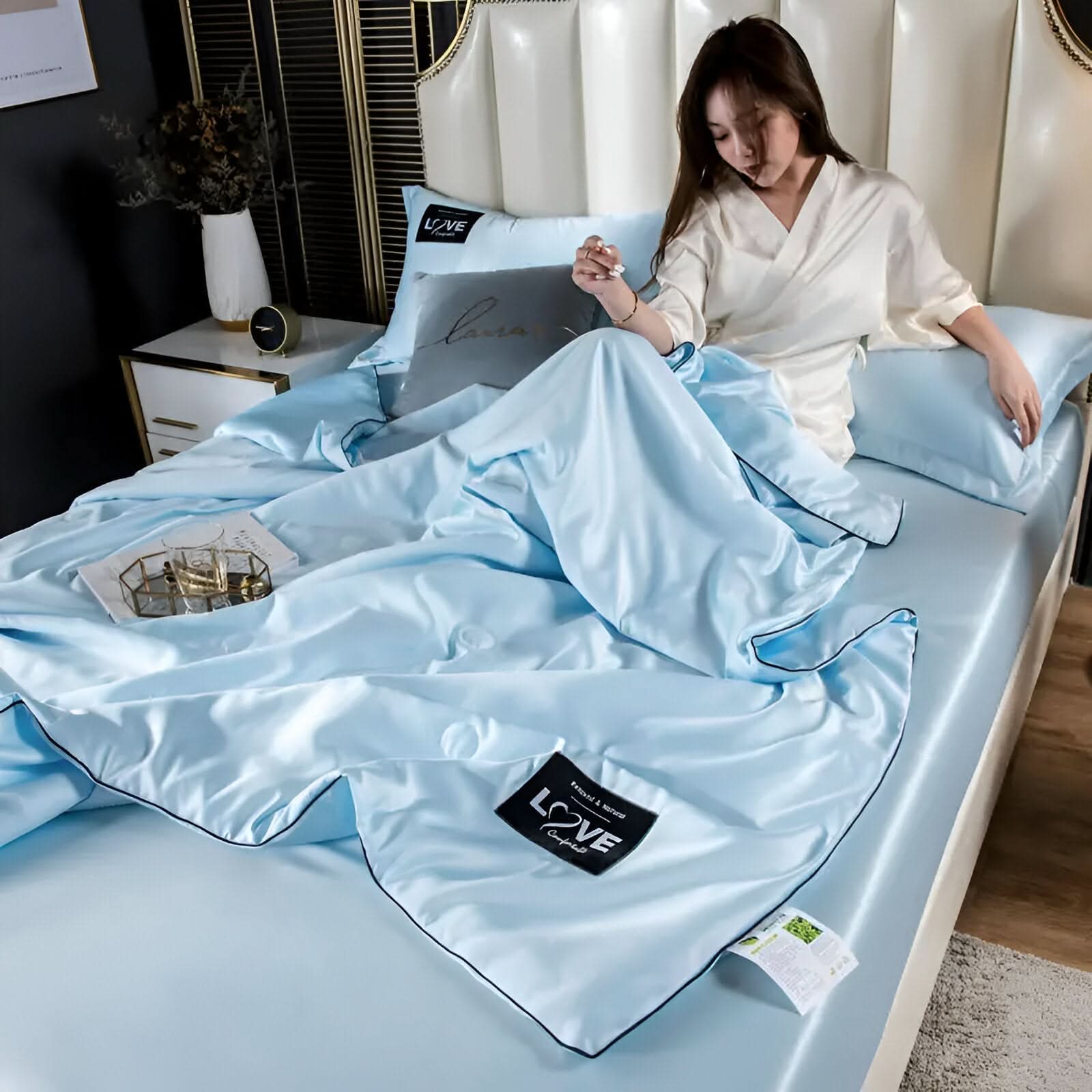 Fluffina - Hochwertige Satin Seiden Bettwäsche