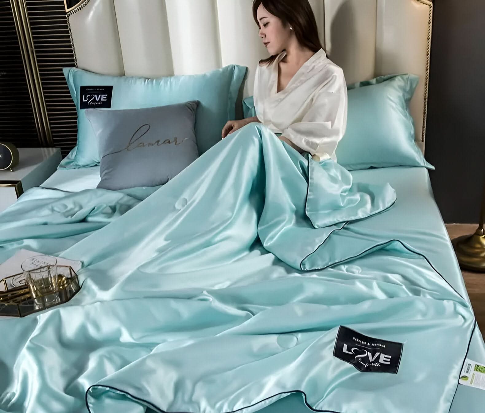 Fluffina - Hochwertige Satin Seiden Bettwäsche