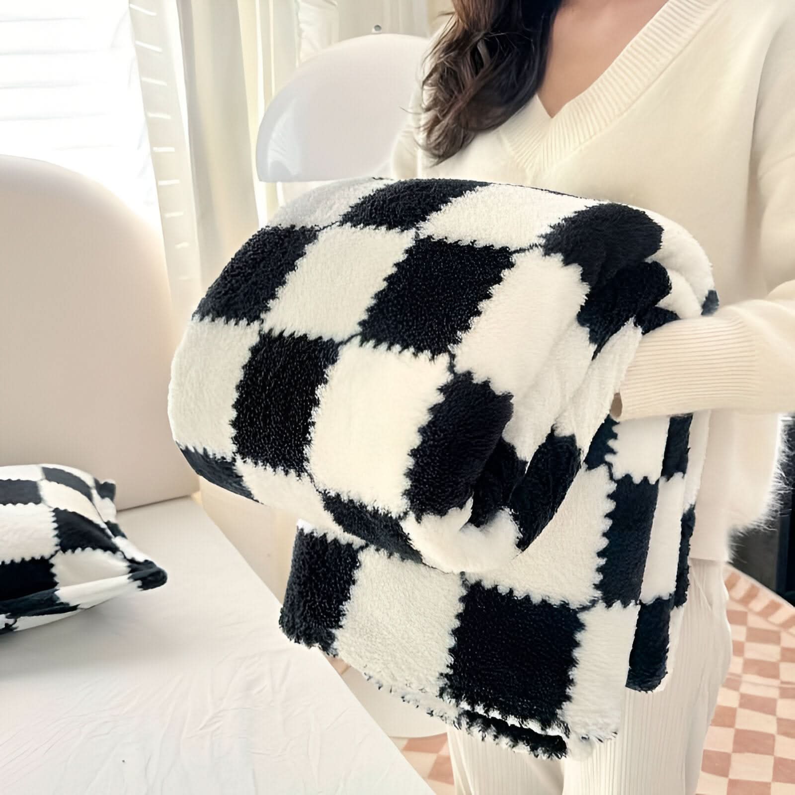 SNUGSPOT – Bunt Karierte Flausch Decke