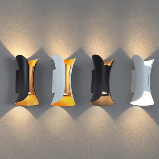 LEXI Wetterfeste Wandleuchte Mit Doppelkopf-LED-Design Für Gärten Und Terrassen