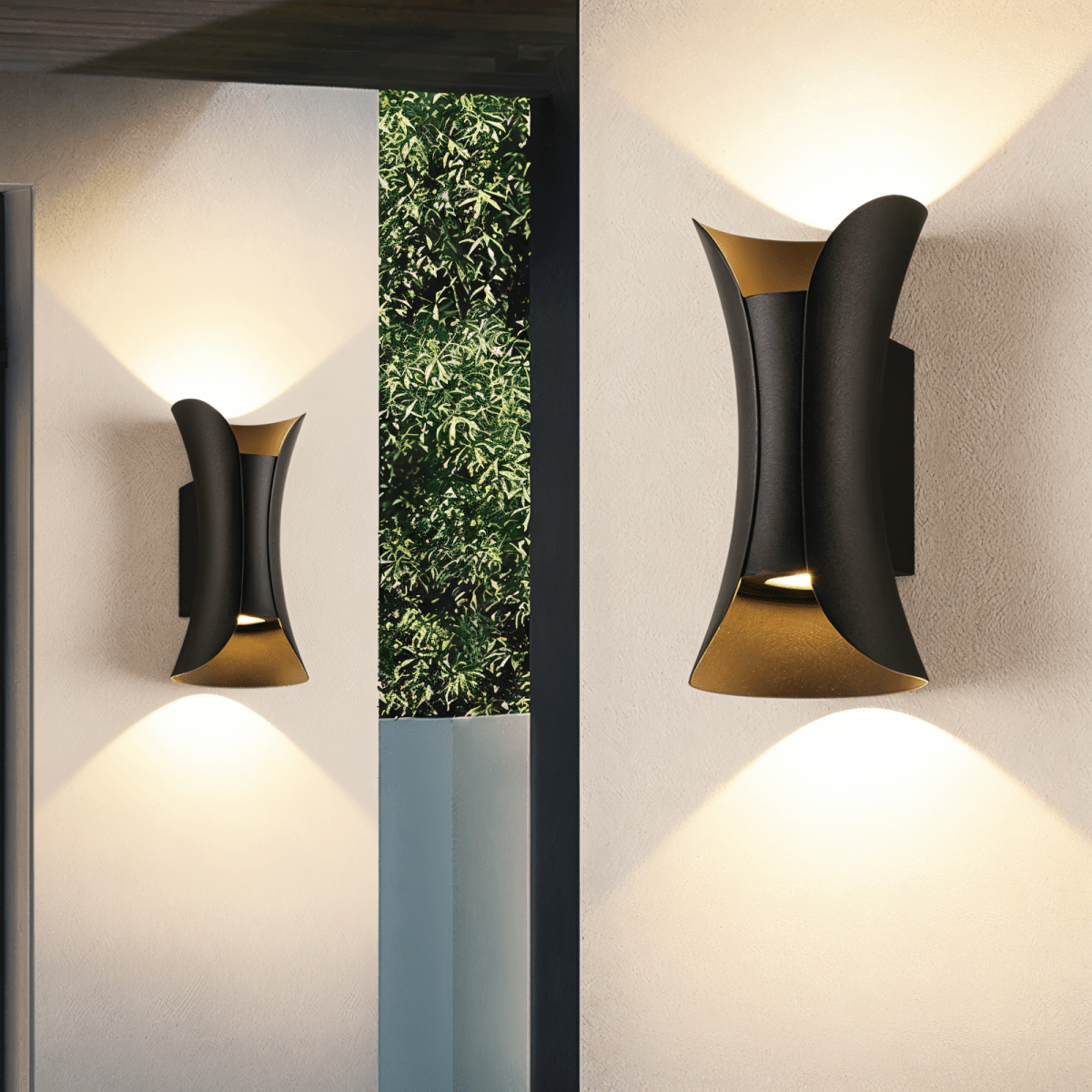 LEXI Wetterfeste Wandleuchte Mit Doppelkopf-LED-Design Für Gärten Und Terrassen