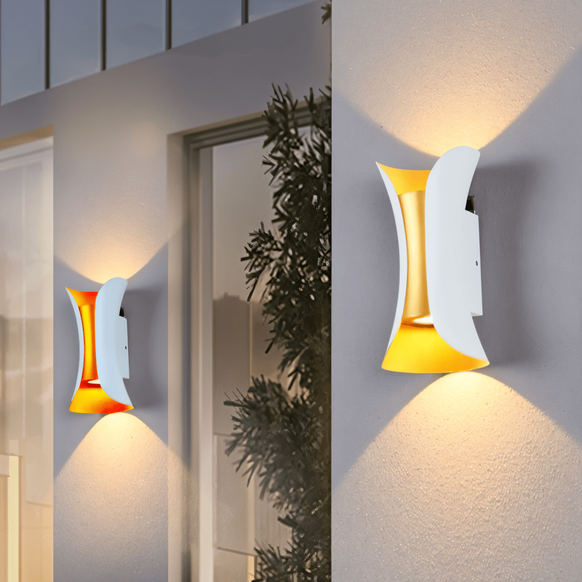LEXI Wetterfeste Wandleuchte Mit Doppelkopf-LED-Design Für Gärten Und Terrassen