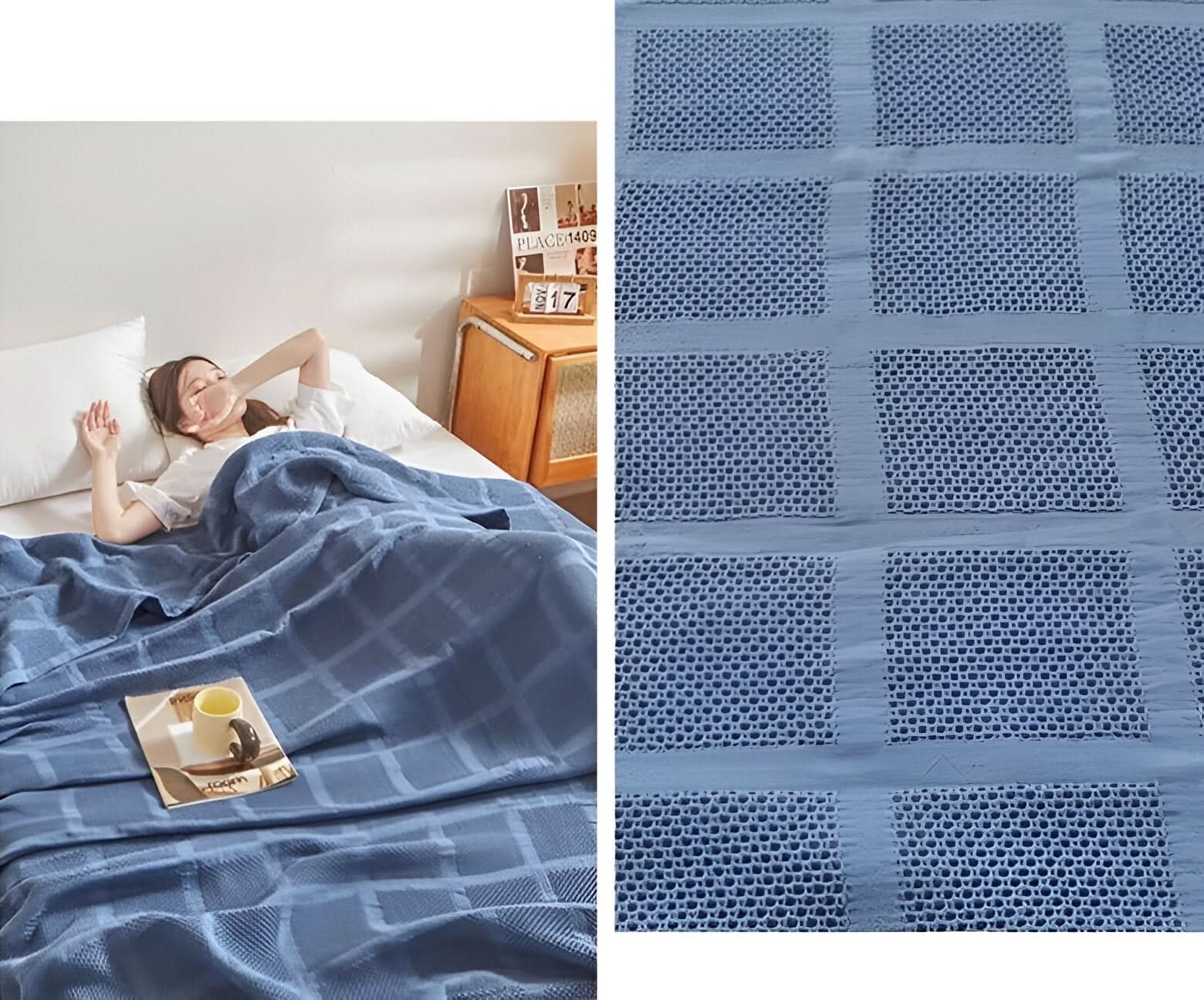 WEEVCLOUD – Baumwoll Waffel Decke