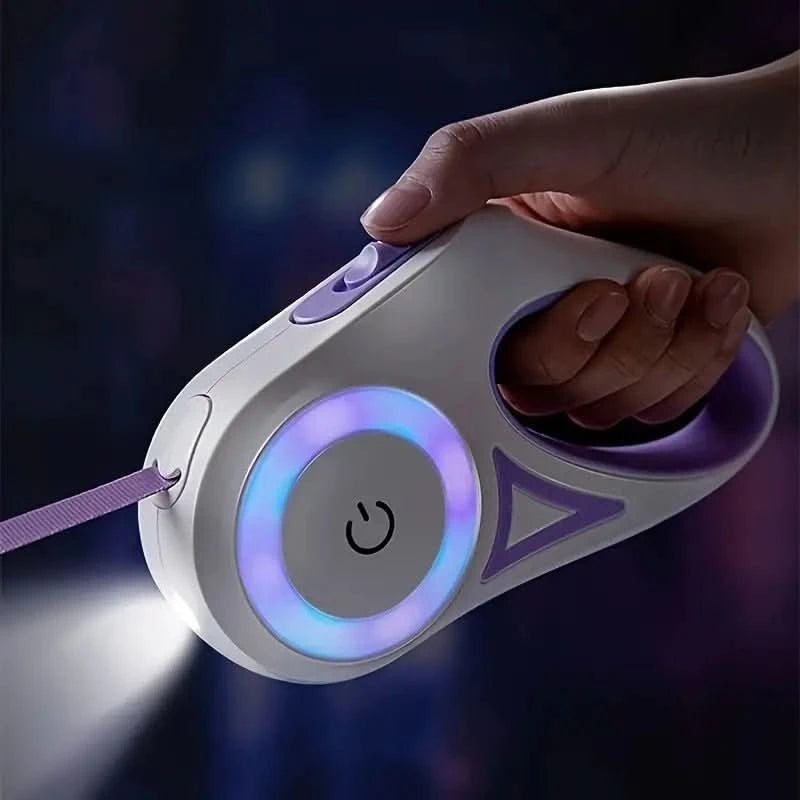 SicherGassi Leine – Leuchtende Hundeleine mit LED-Licht & Taschenlampe für Sichere Abendspaziergänge