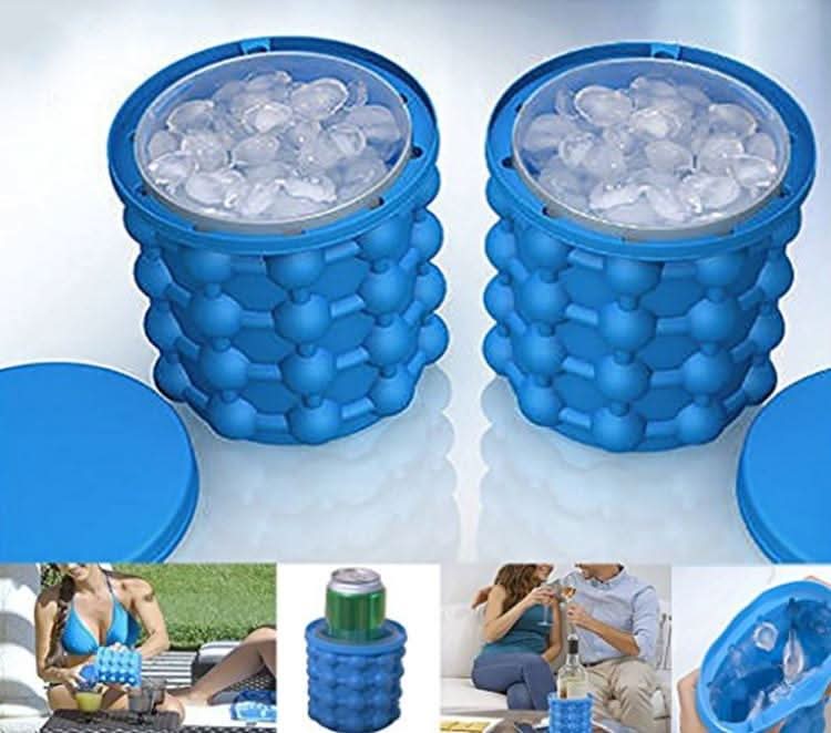 Eiswürfel Hersteller – 2-in-1 Eiswürfelbehälter & Getränkekühler Für Kleine Gefrierfächer