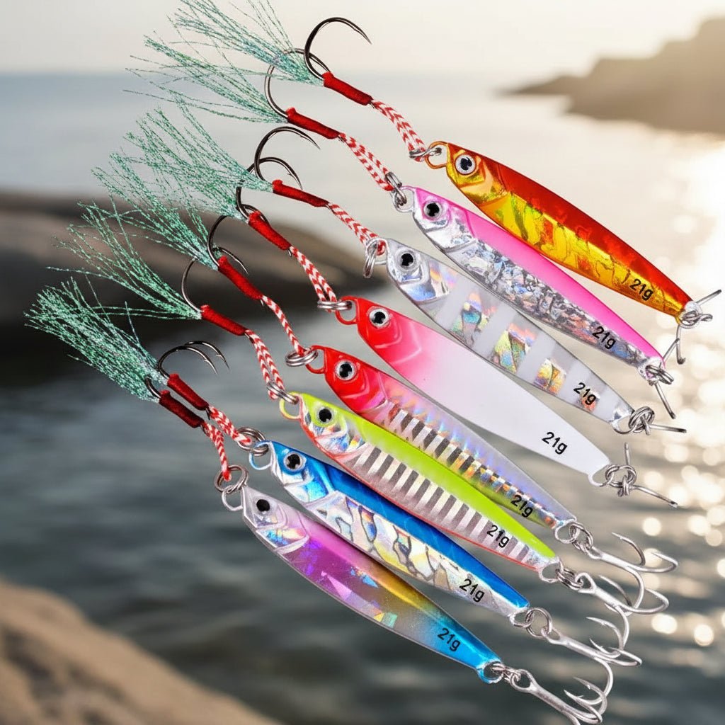 JIGMASTER – Metall Jig Angeln Set für Salzwasser mit Verschiedenen Gewichten 1