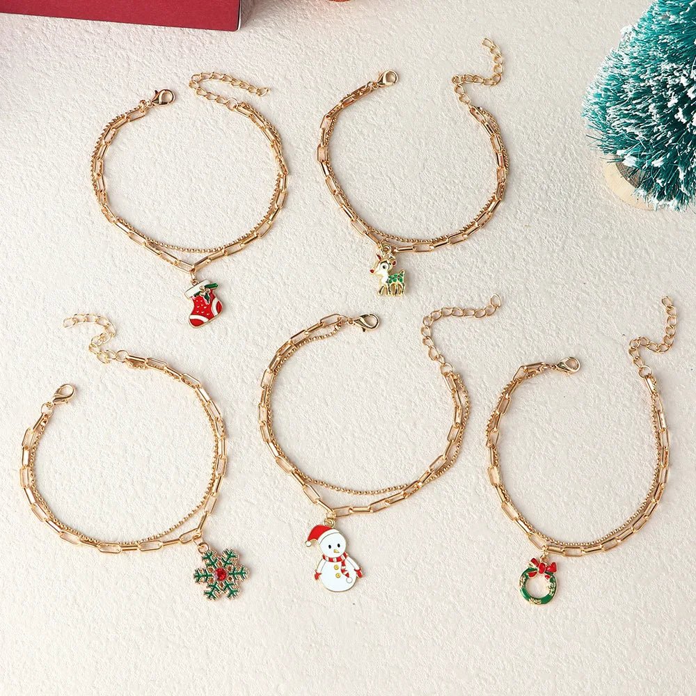 JINGLEGOLD – Verstellbares, vergoldetes, festliches Bettelarmband für weihnachtliche Stimmung 7