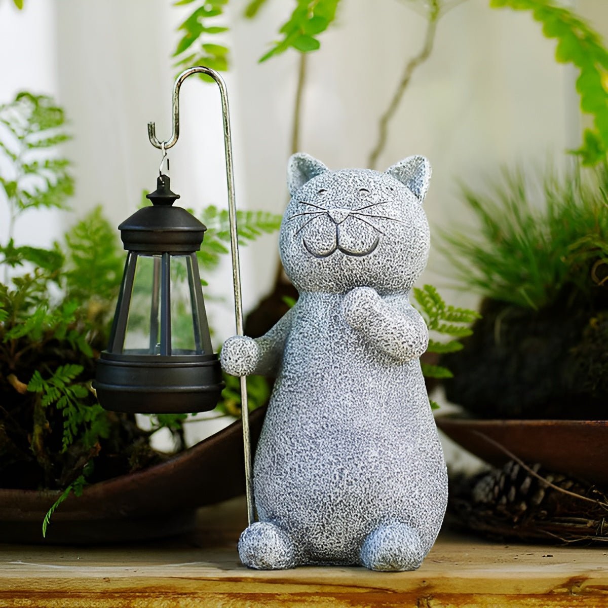 KITTYBEAM – Solar-Katzenstatue mit sanftem Gartenlicht 4