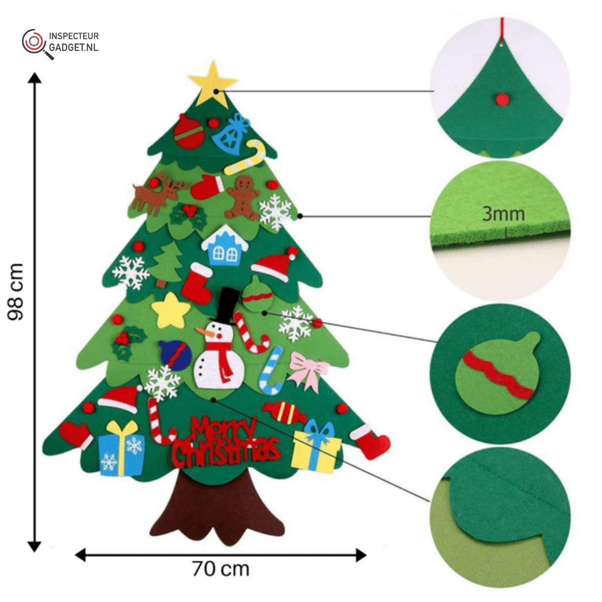 BaumFreude Bastelkunst Weihnachtsbaum – Kreativer Selbstbau-Weihnachtsbaum Für Kinder Aus Filz