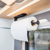 Magnetic kitchen roll holder including metal bar