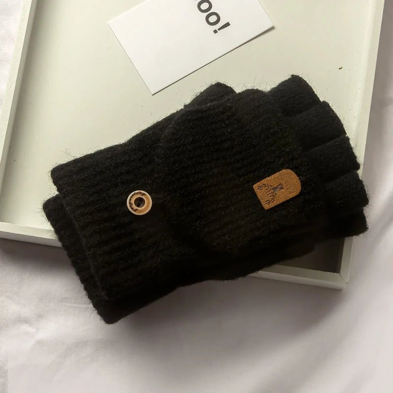 Kuschelige, gestrickte, fingerlose Handschuhe – Touchscreen-kompatibel – Warme Winterbekleidung 2