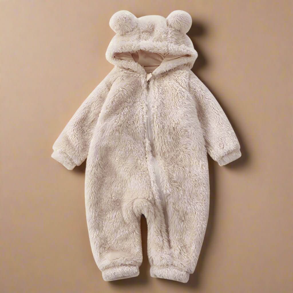 KuschelBär Flanell Strampler – Weicher Strampler mit Bärendesign für Babys – Kuschelig & Wärmend für den Winter