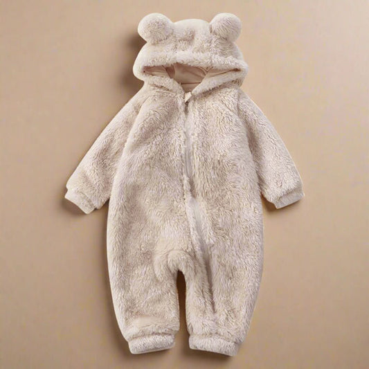 KuschelBär Flanell Strampler – Weicher Strampler mit Bärendesign für Babys – Kuschelig & Wärmend für den Winter