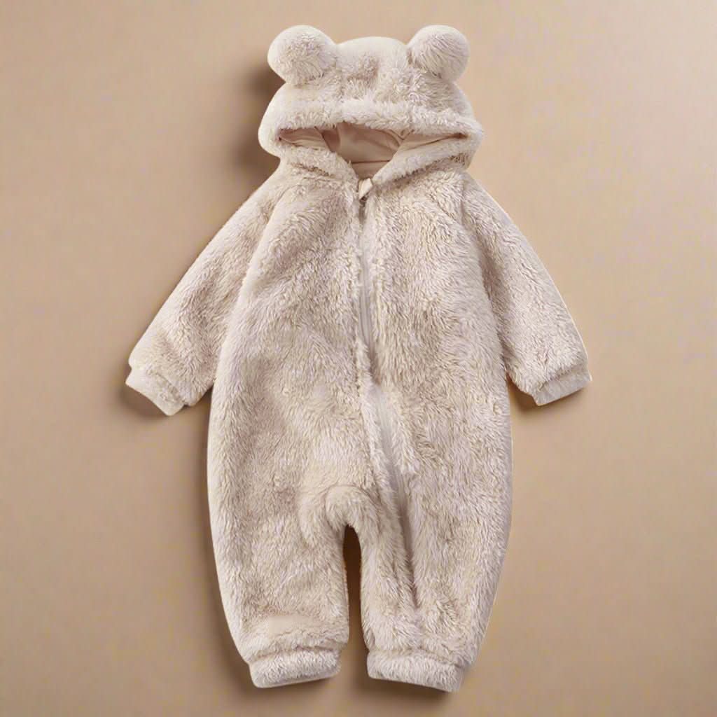 KuschelBär Flanell Strampler – Weicher Strampler mit Bärendesign für Babys – Kuschelig & Wärmend für den Winter