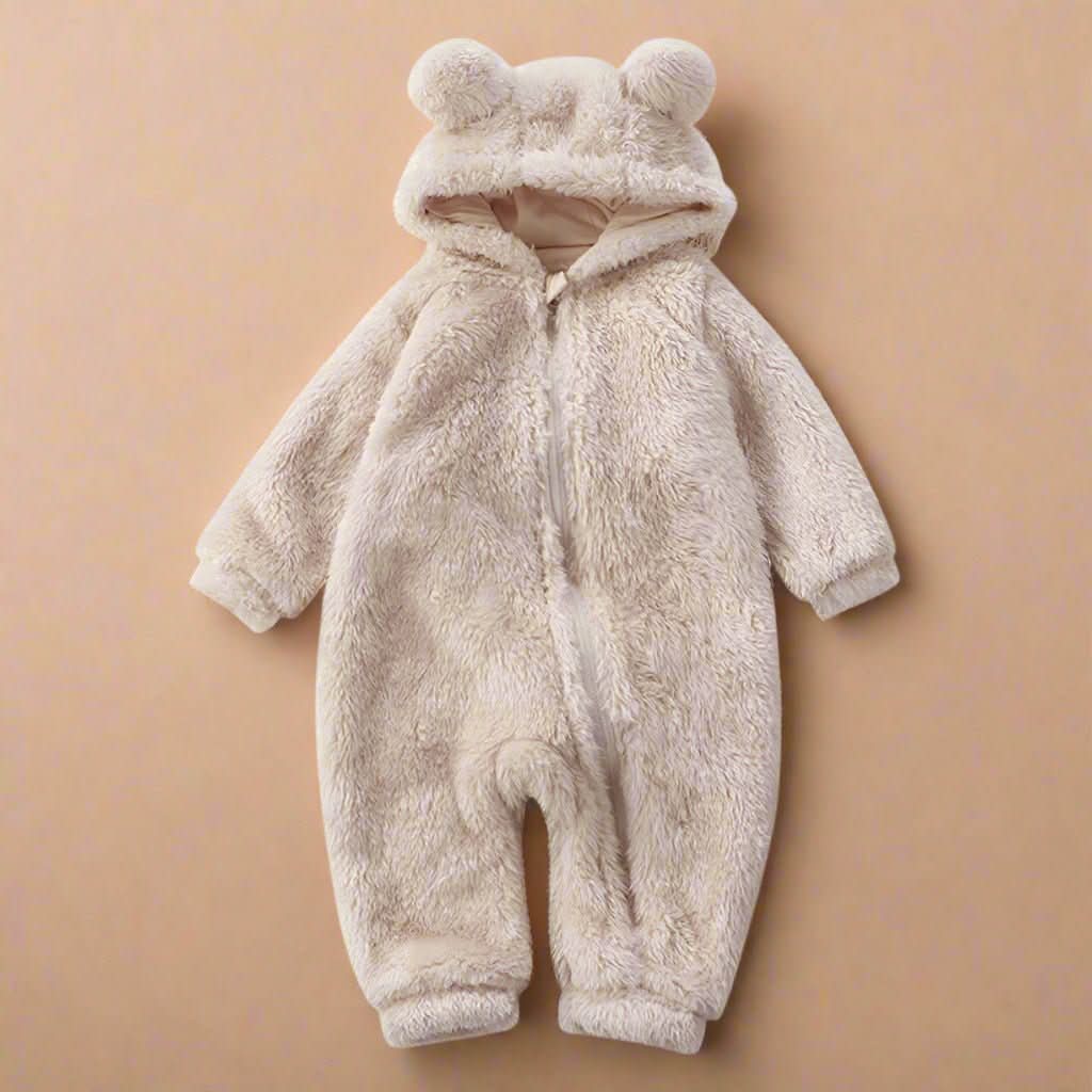 KuschelBär Flanell Strampler – Weicher Strampler mit Bärendesign für Babys – Kuschelig & Wärmend für den Winter