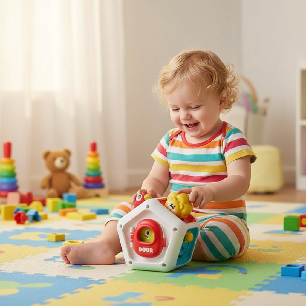 LEARNITILE – 6-in-1-Aktivitätsbrett für Kleinkinder zur Förderung der kognitiven Entwicklung und des praktischen Lernens 1