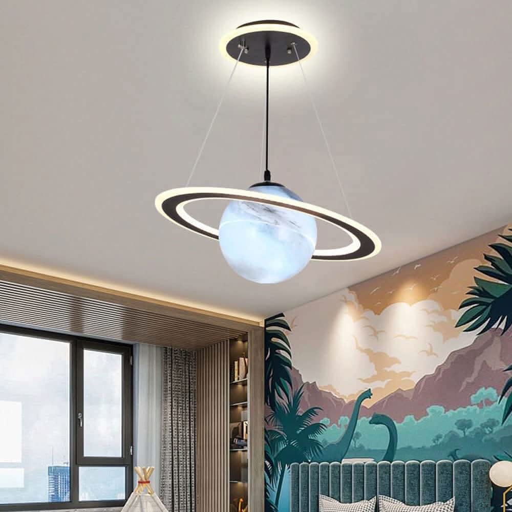 LED Planet Hängende Lampe – Kinderzimmer-Deckenlampe mit Planeten-Design & Sanftem Nachtlicht
