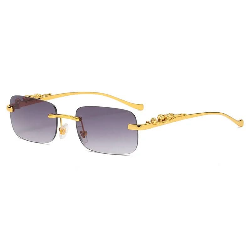 LEOVUE – Randlose Leopardenkopf-Sonnenbrille mit UV400-Schutz