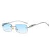LEOVUE – Randlose Leopardenkopf-Sonnenbrille mit UV400-Schutz