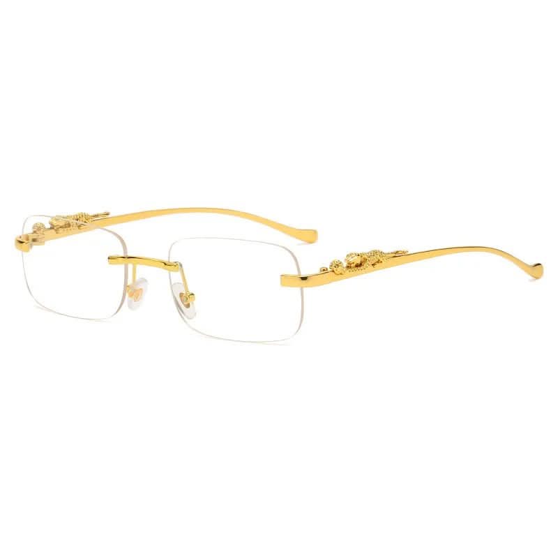 LEOVUE – Randlose Leopardenkopf-Sonnenbrille mit UV400-Schutz