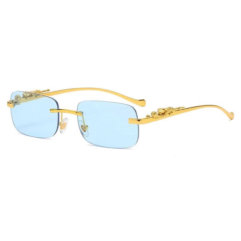 LEOVUE – Randlose Leopardenkopf-Sonnenbrille mit UV400-Schutz