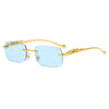 LEOVUE – Randlose Leopardenkopf-Sonnenbrille mit UV400-Schutz
