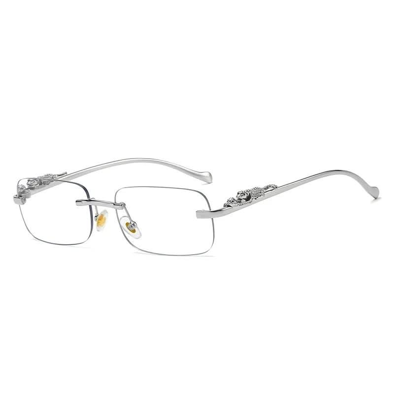 LEOVUE – Randlose Leopardenkopf-Sonnenbrille mit UV400-Schutz