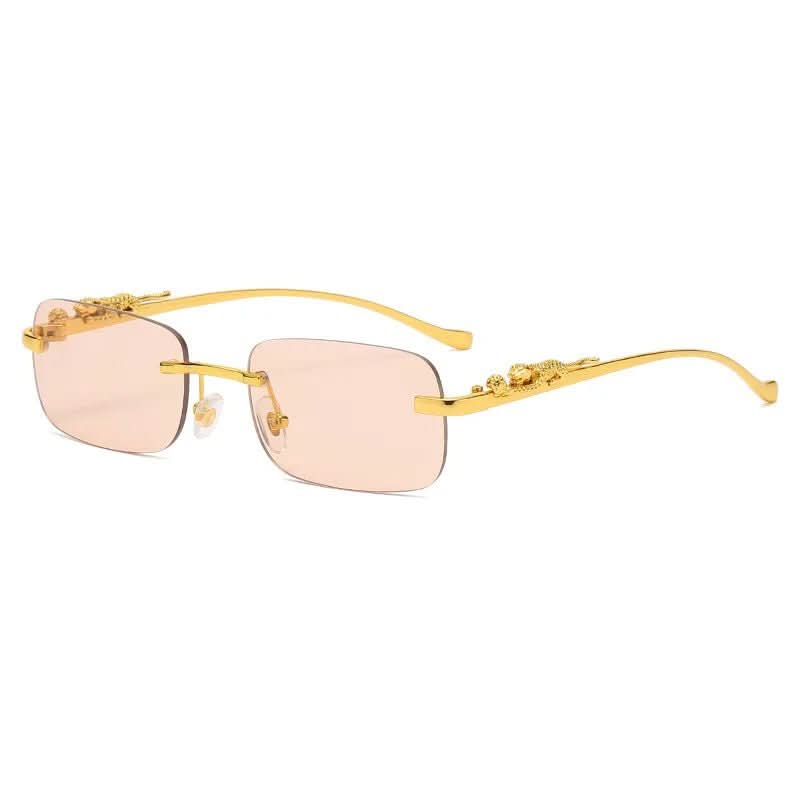 LEOVUE – Randlose Leopardenkopf-Sonnenbrille mit UV400-Schutz