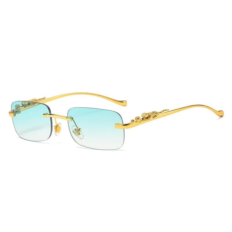 LEOVUE – Randlose Leopardenkopf-Sonnenbrille mit UV400-Schutz